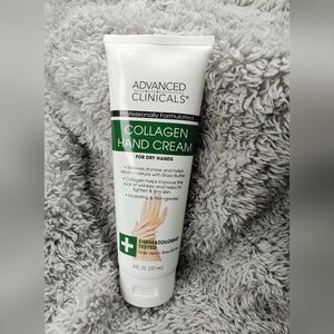 Advanced Clinicals Collagen Hand Cream - White & Green Tube